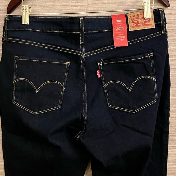 Levi Jeans 815 Curvy Boot Cut size 33 x 32 Blue Denim NWT - Picture 4 of 14